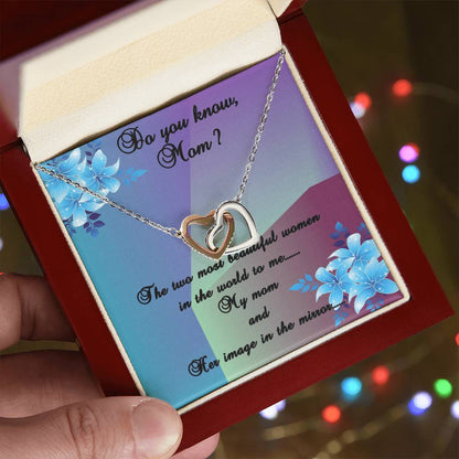 Gift For Mother Interlocking Hearts Necklace