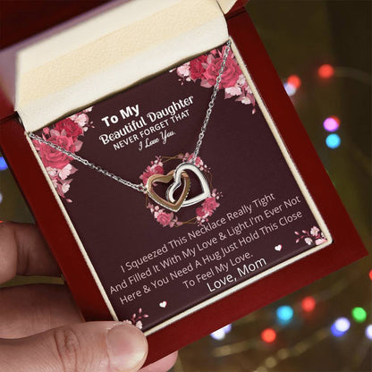 Gift For Daughter From Mom Birthday Gift For Daughterinterlocking Hearts Necklace