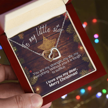 To My Little Star ? - Perfect Christmas Gift ???? Interlocking Hearts Necklace