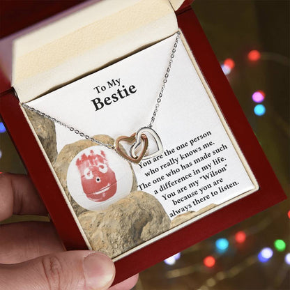 My Bestie My Wilson Interlocking Hearts Necklace