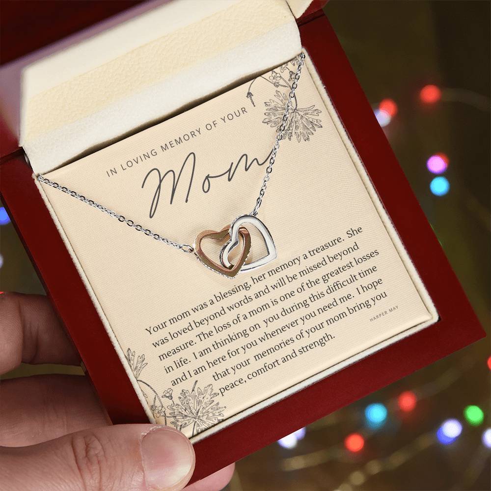 15 Loss Of Mother Interlocking Hearts Necklace