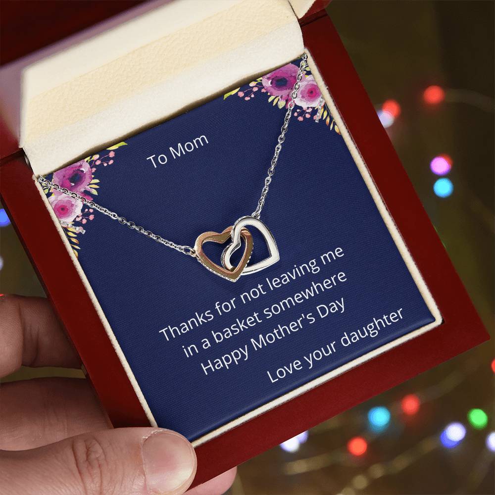 Thanks For Not Two Hearts Necklace Interlocking Hearts Necklace