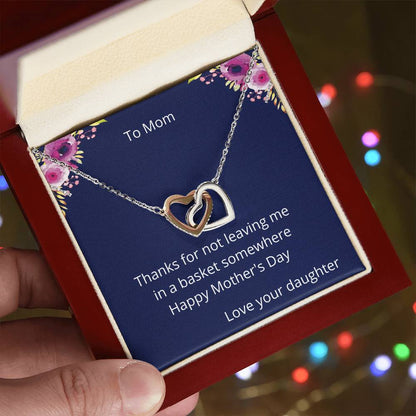 Thanks For Not Two Hearts Necklace Interlocking Hearts Necklace