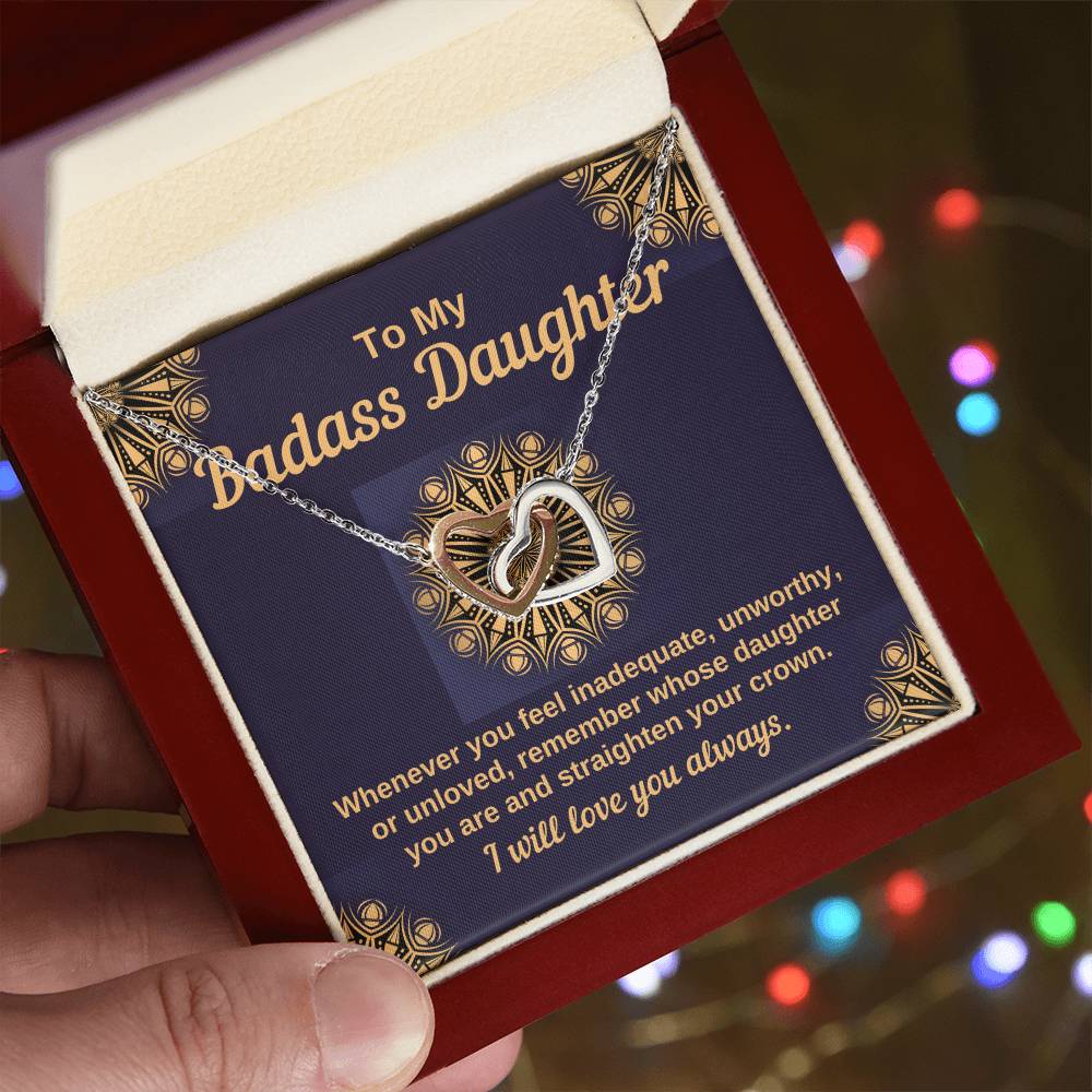 Best Daughter Gifts Interlocking Hearts Necklace