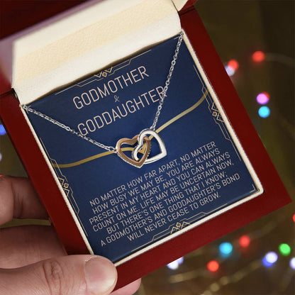 Godmother & Goddaughter Interlocking Hearts Necklace