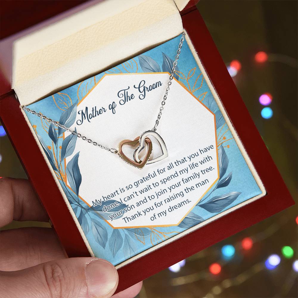 Mother Of The Groom Necklace Mother Of The Groom Weddinggift For Mother Of The Groom Interlocking Hearts Necklace Gift For Mom On Wedding
