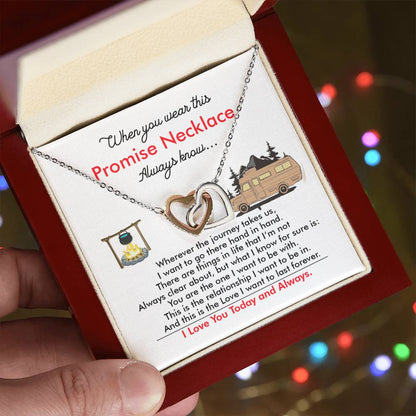 Camping Girl - Interlocking Heart Necklace Interlocking Hearts Necklace