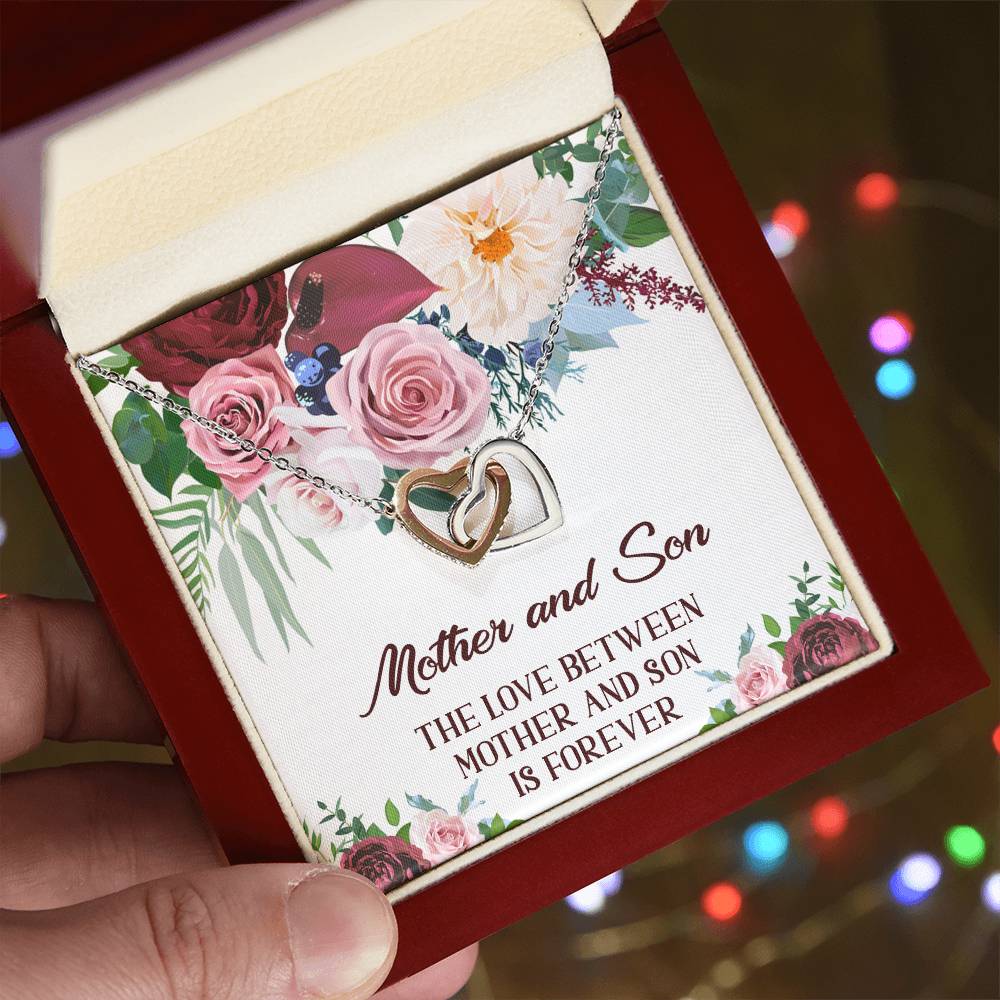 Mother Son Necklace Mother And Son Necklace Mom Jewelry From Son Interlocking Hearts Necklace Gift For Mom From Son Mother And Son Gifts
