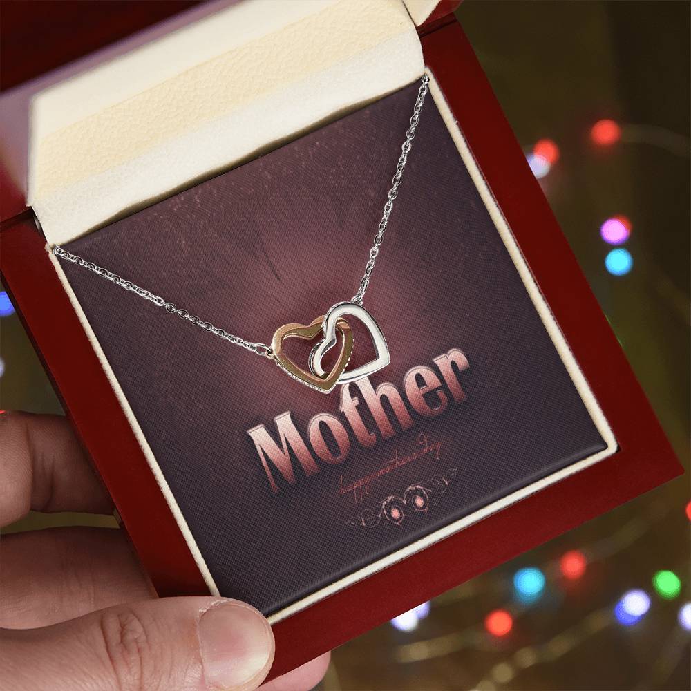 To My Mother My Everything Interlocking Hearts Necklace