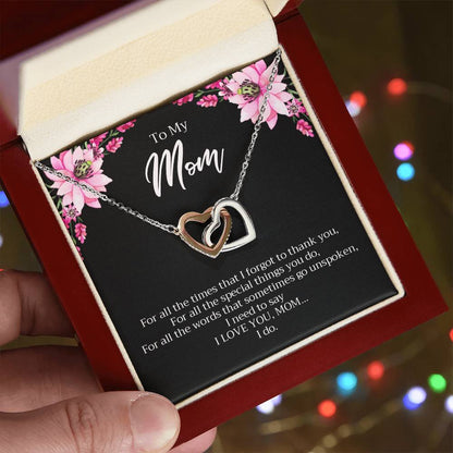 Interlocking Heart Necklace For Mom Interlocking Hearts Necklace