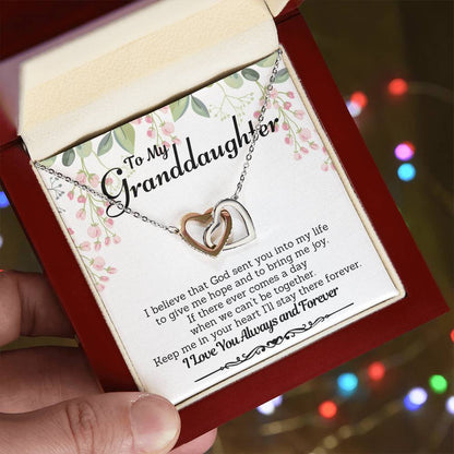 Interlocking Hearts Necklace-To My Granddaughter