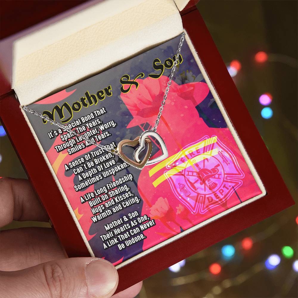 Gift For Mom- Interlocking Heart Necklace Interlocking Hearts Necklace