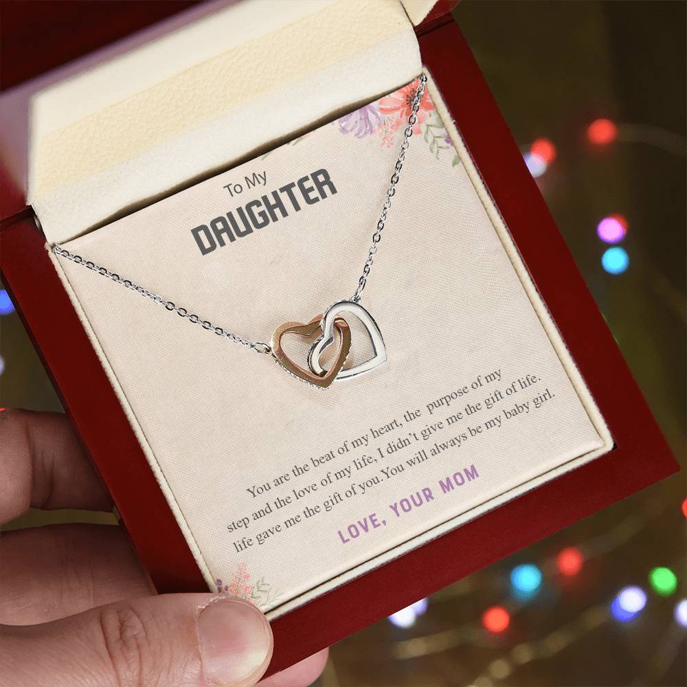 Gift For Daughter From Mom Daughter Mother Necklace Daughter Gift From Mom To My Daughter Daughters Birthday Unique Grown Up Daughter Interlocking Hearts Necklace