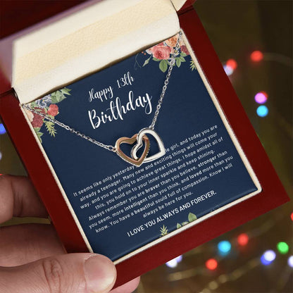 Happy 13Th Birthday Already Teenager Interlocked Hearts Necklace Interlocking Hearts Necklace
