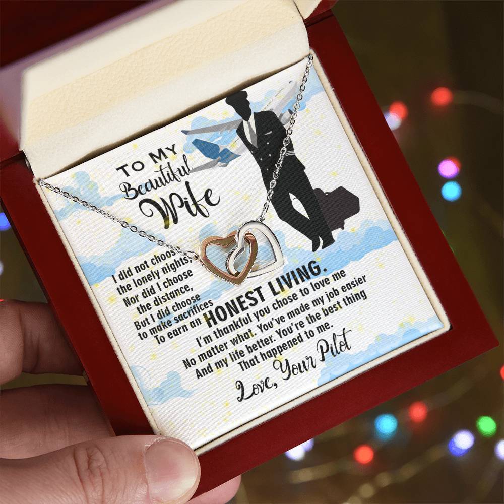 Pilot'S Wife - Interlocking Heart Necklace Interlocking Hearts Necklace