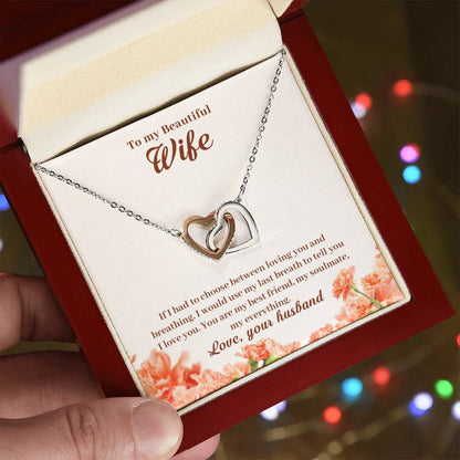 Interlocking Hearts Necklace Anniversary Gift For Wife Gift For Her From Husband Gift For Her Mothers Day Gift Valentines Day Gift Gifts For Wife Christmas Gift