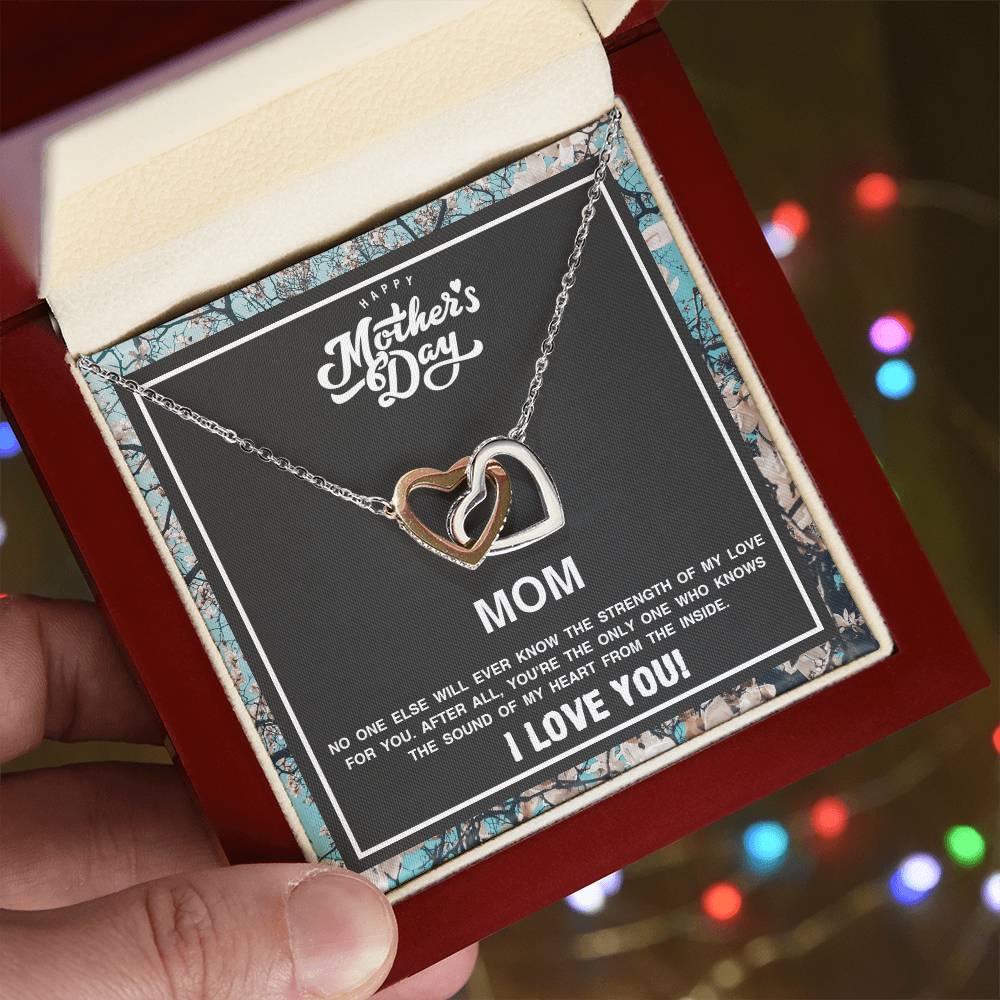 Happy Mother'S Day Gift For Mom Interlocking Hearts Necklace