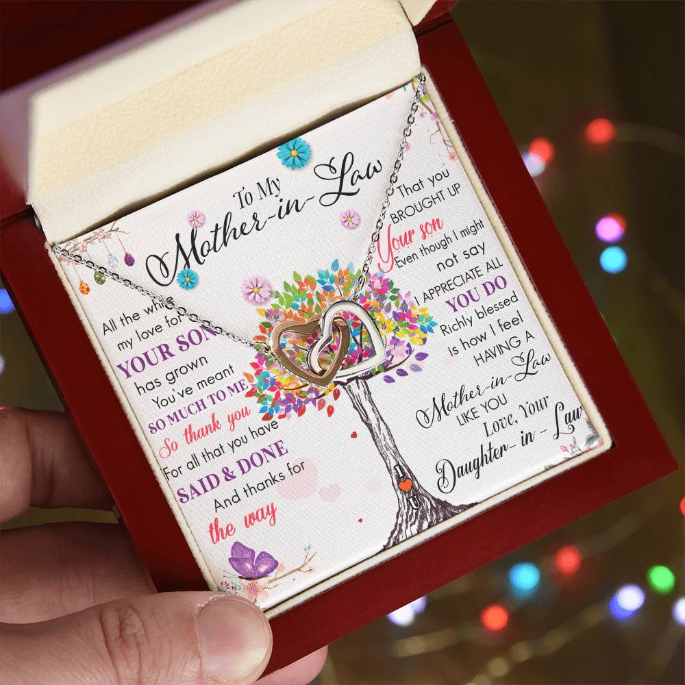Mothers Day Gift From Daughter Son - Mother Necklace Gifts For Mom Mom Necklace Interlocking Hearts Interlocking Hearts Necklace