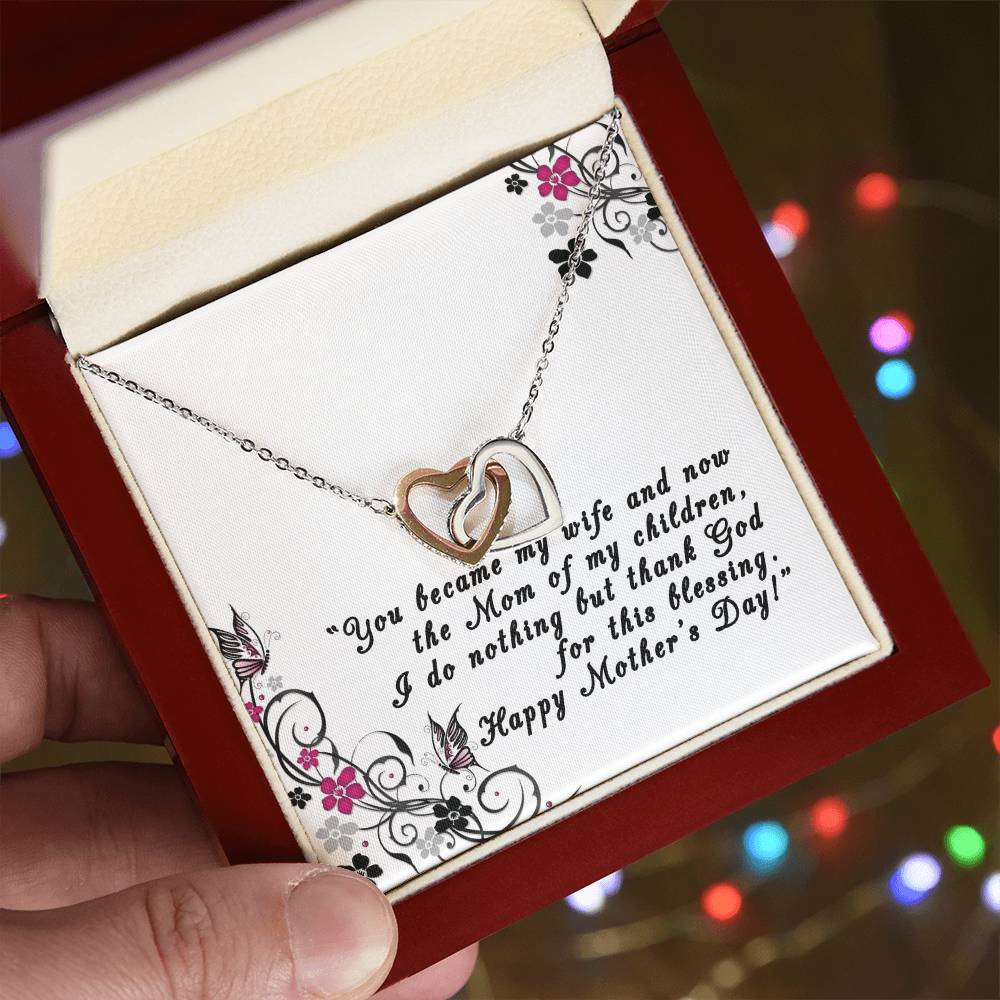Mother'S Day Gift For Wife Interlocking Hearts Necklace
