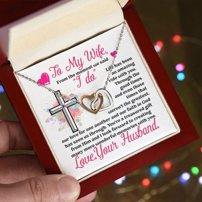 Gift For Wife - Interlocking Heart Necklace Interlocking Hearts Necklace