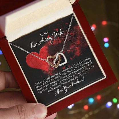 To My Wife Necklace Anniversary Gift For Wife Birthday Gift For Wife Gift For Wife Necklace For Wife Gift For Wife Birthday Interlocking Hearts Necklace
