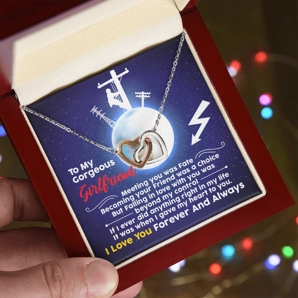 Lineman'S Girlfriend - Interlocking Heart Necklace Interlocking Hearts Necklace