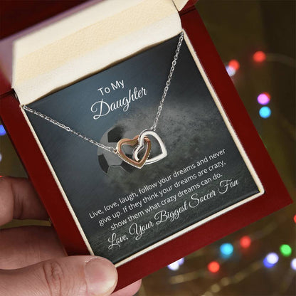 Live Love Laugh Necklace Interlocking Hearts Necklace