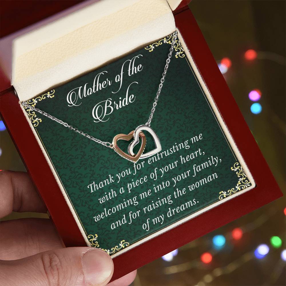 Mother Of The Bride Gift Personalized Mother Of The Bride Wedding Gift Mom Wedding Gift Mother Of The Bride Necklace Interlocking Hearts Interlocking Hearts Necklace