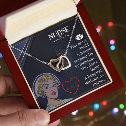 Interlocking Hearts Necklace Nurse Graduation Gift Nurse Gift Nurse Necklace Future Nurse Gift Gift For Nurse