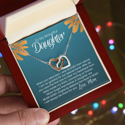Mother Daughter Bond Connected By Heart Necklace Limited Edition - Grab Yours Now! Interlocking Hearts Necklace