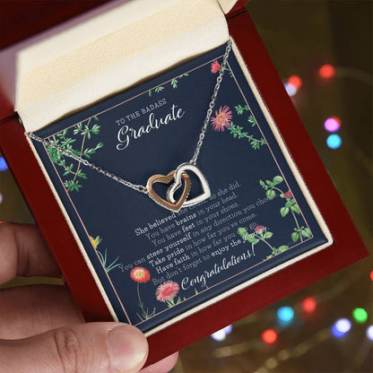 Graduation Gift Necklace Graduation Gift For Her College Graduation Gift For Her High School Senior Graduation Class Of Interlocking Hearts Necklace