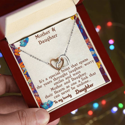 Mother & Daughter Necklace Interlocking Hearts Necklace