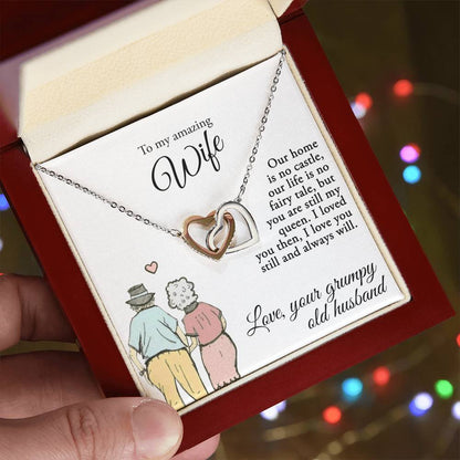 To My Amazing Wife - Necklace Interlocking Hearts Necklace