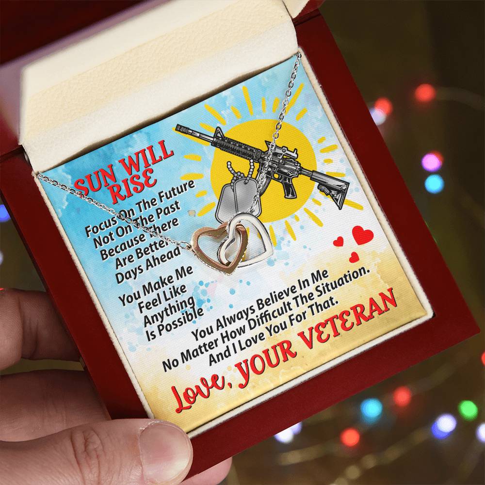 Veteran'S Girl - Interlocking Necklace Interlocking Hearts Necklace