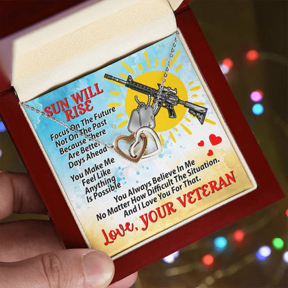 Veteran'S Girl - Interlocking Necklace Interlocking Hearts Necklace