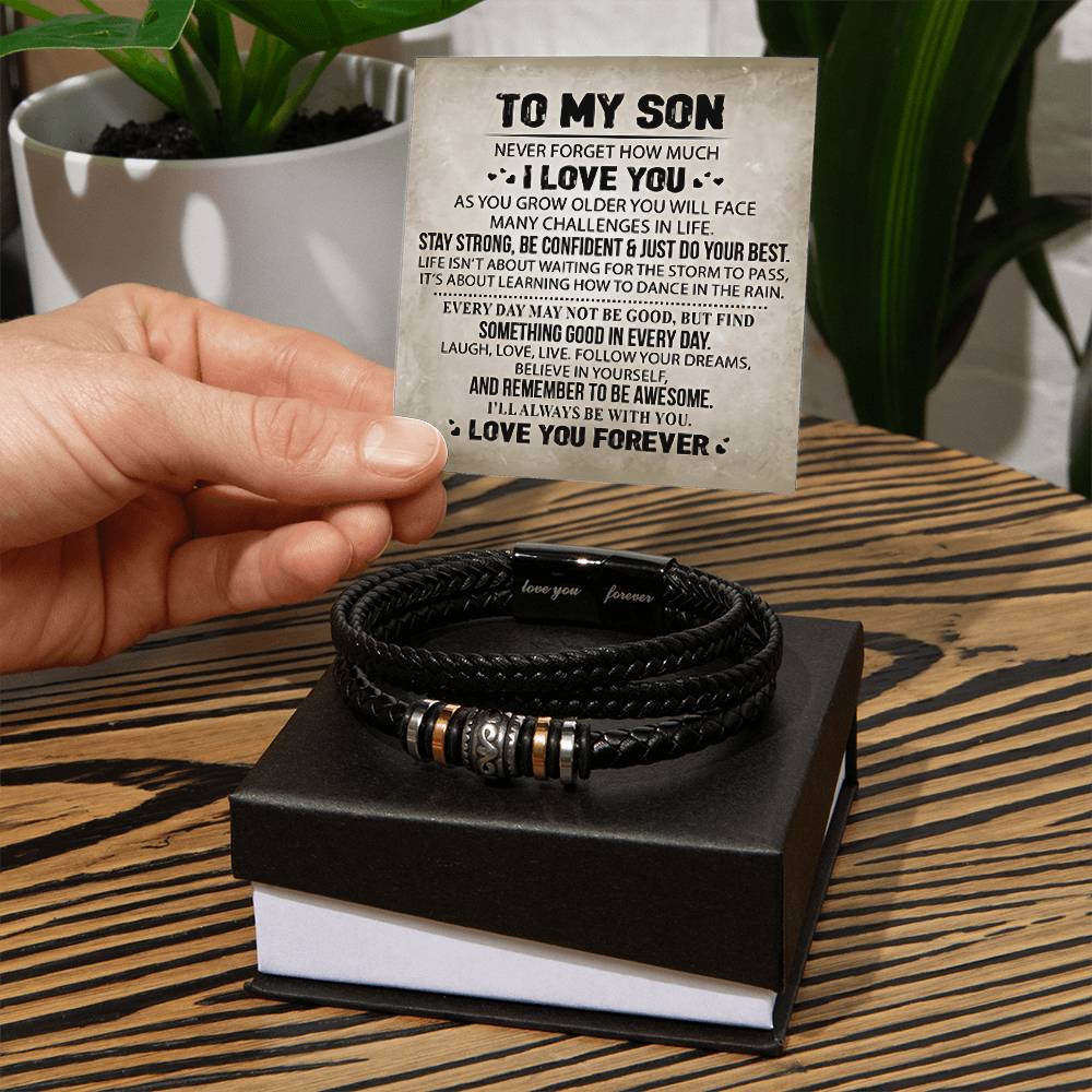 To My Son - I'll Always Be With You Bracelet - Love You Forever Bracelet