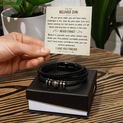 Son Gift - Never Forget - Love You Forever Bracelet