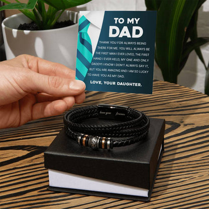 To My Dad - You Are Amazing  Men's Love You Forever Bracelet - Love You Forever Bracelet