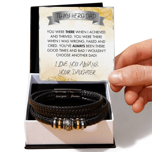 Dad The Hero Bracelet - Love You Forever Bracelet