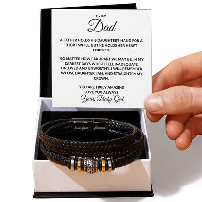 To My Dad  From Your Baby Girl  Love You Forever Bracelet - Love You Forever Bracelet