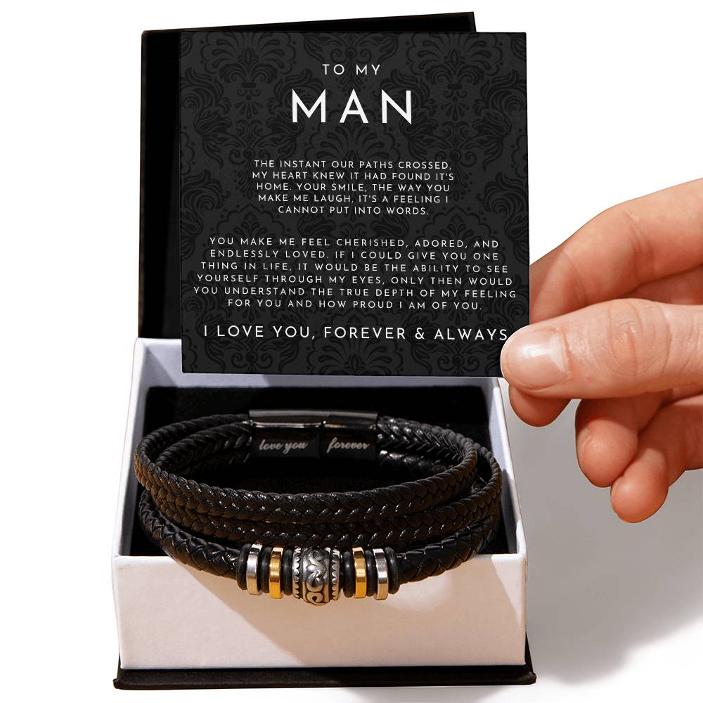 To My Man Bracelet - Love You Forever Bracelet