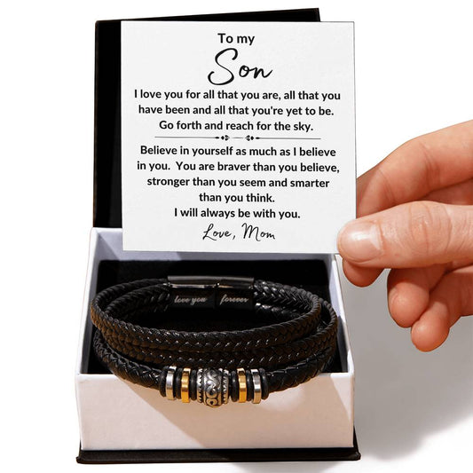 To My Son  All That You Are  Love You Forever Bracelet - Love You Forever Bracelet