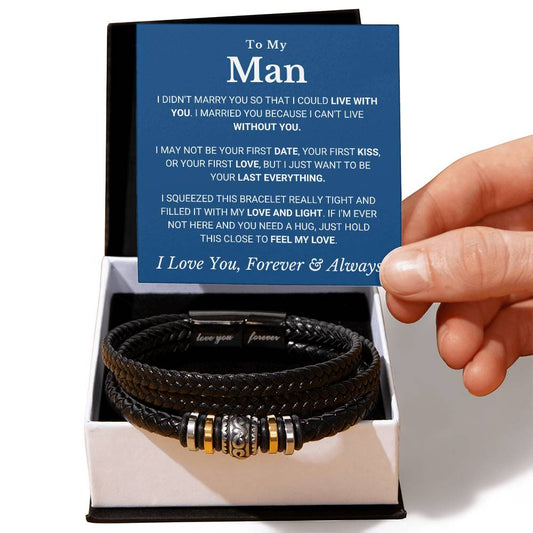 To My Man - Without You - Bracelet - Love You Forever Bracelet