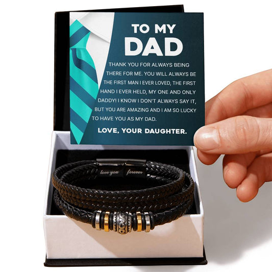 To My Dad - You Are Amazing  Men's Love You Forever Bracelet - Love You Forever Bracelet