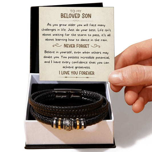 Son Gift - Never Forget - Love You Forever Bracelet