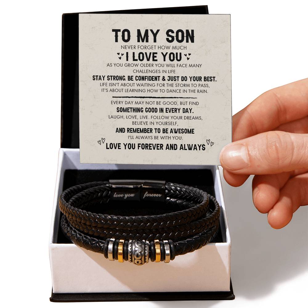 Gifts For Son From Dad And Mom - Always With You - Bracelet - Two Tone Box - Love You Forever Bracelet