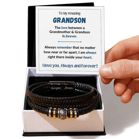 Amazing Grandson - Forever Love - Bracelet - Love You Forever Bracelet