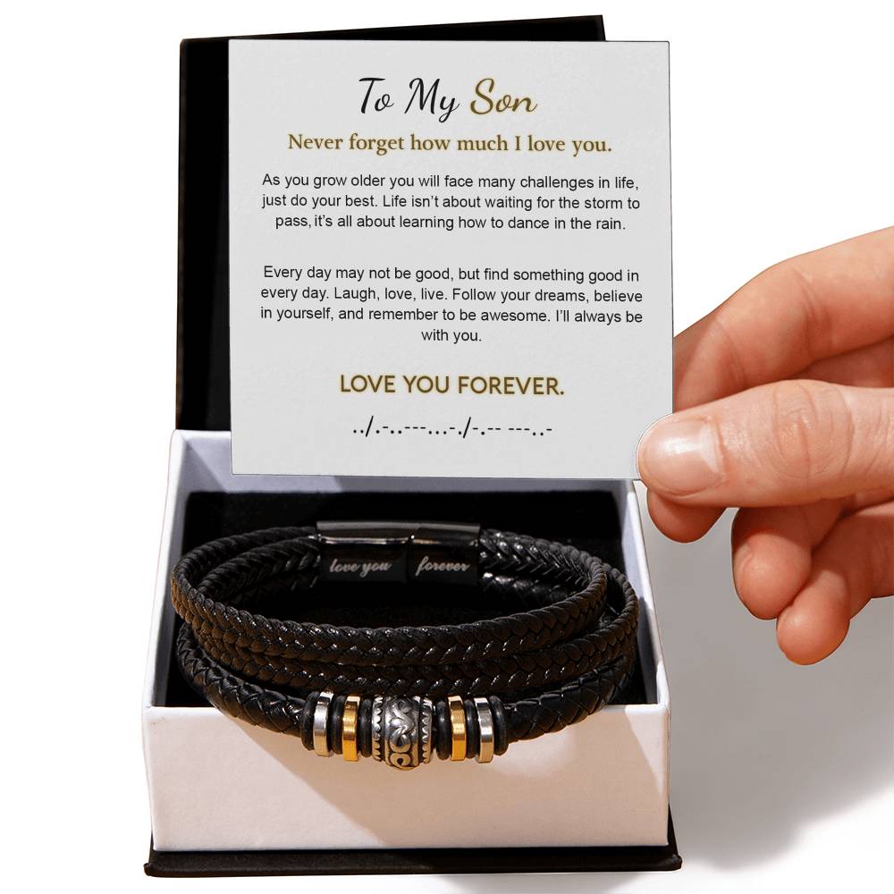 Men's Love You Forever Bracelet, Son Remember To Be Awesome, Perfect Gift For Son - Love You Forever Bracelet