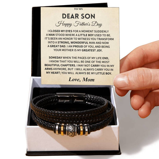 Father's Day Son Gift - Love You Forever Bracelet