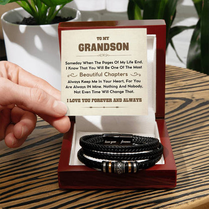 Grandson Gift - Beautiful Chapters - Love You Forever Bracelet